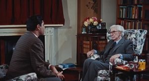 राजेंद्र कुमार आणि बर्ट्रंड रसेल: 'अमन' (१९६७) मधील दृश्य : चित्र सौजन्य Emkay Pictures.